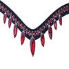 Beautiful Red Stone Crystal Leather Bridle Snap Browband for Horse Equestrian Browband for Horse.