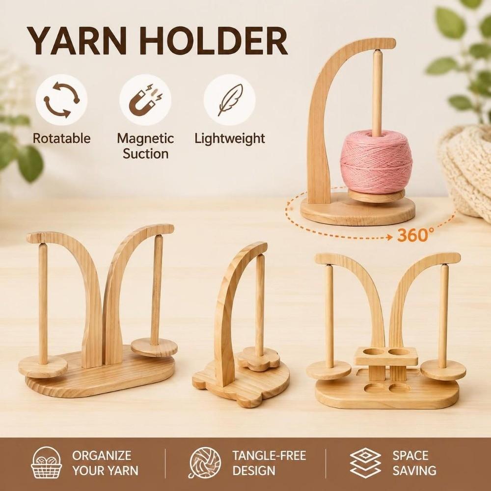 360° Rotatable Magnetic Spool Holder Magnetic Suction Yarn Spinner Yarn Holder  Desktop