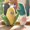 Whimsical Colorful And Plush Onion And Corn Keychains Soft Toy Hangings For Bags