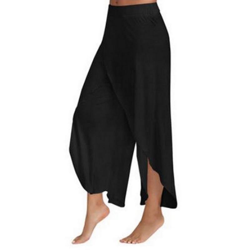 Women's Summer Casual Wide Leg Pants In Premium Quality Solid Color Design