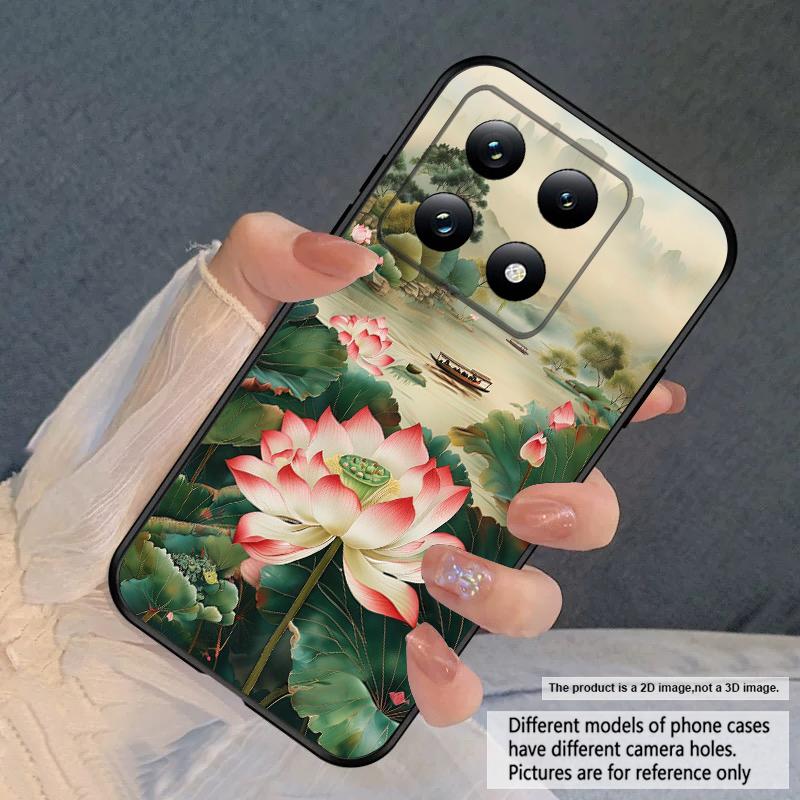 Корабль и Красный Лотос Для Xiaomi Poco X7 M7 Pro 5G M5 X4Pro 4 M6 4G C65 C75 F6 F5 X6 5 7 X5 F7 Ultra M5S M4Pro 5G мягкий чехол для телефона