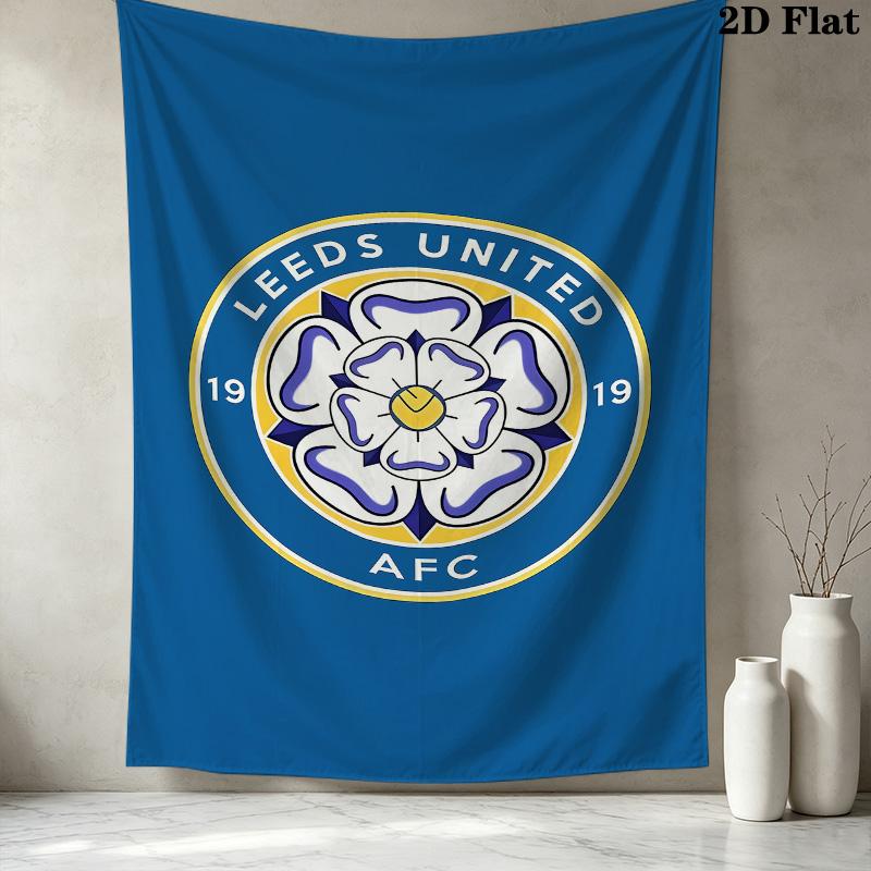 Leeds Football Club Wall Tapestry Aesthetic Wall Hanging Printed Fabric Blanket Decorative Tapestries For Bedroom Living Room Home Decor