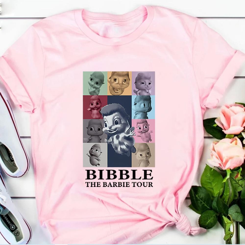 Футболка Bibble Fly Eras Tour Милая футболка Bibble Мерч Bibble Принт Подарок Кавайная графическая футболка Унисекс Круглый вырез Короткий рукав Топы