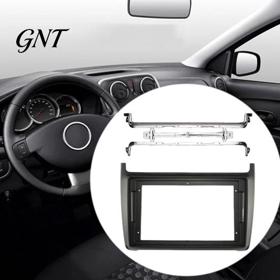 Center Control Dash Trim 9 Inch Radio Kit for Volkswagen 2014, Car Stereo Navigation Fascia Panel Modification Accessory with Mounting Brackets