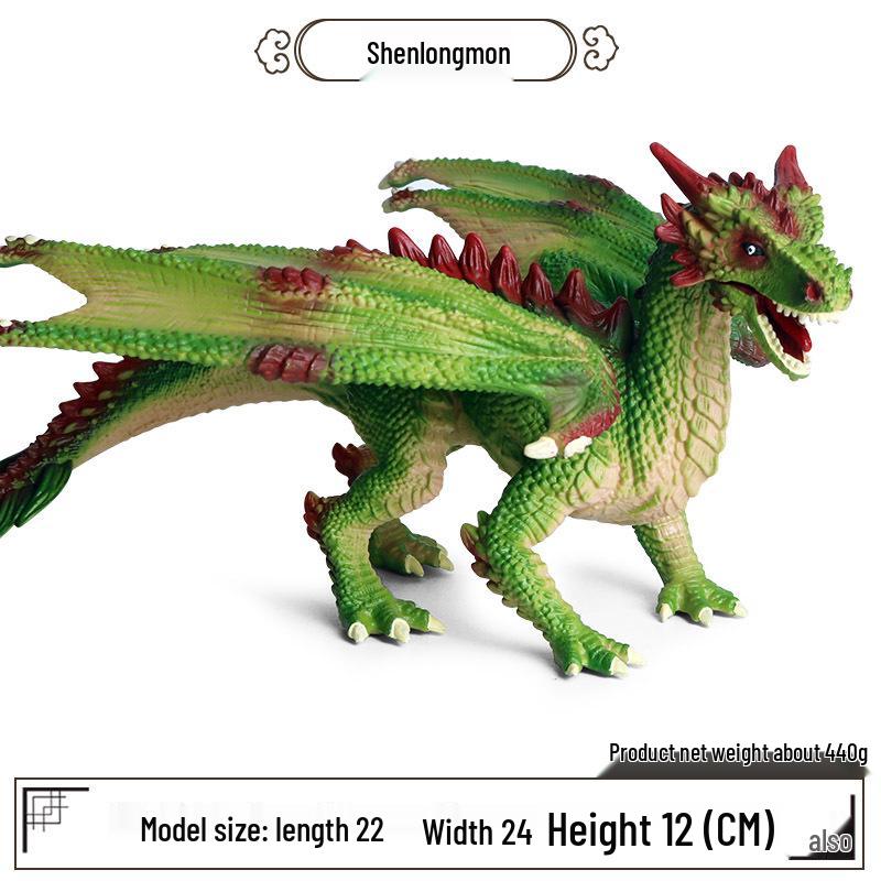 Dinosaur & Dragon Plastic Toy Set: Mythical Animal Figures for Kids