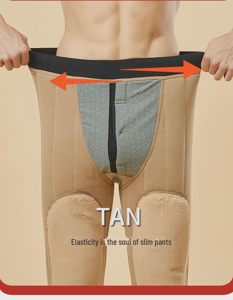 Мужские шерстяные флисовые брюки с высокой талией и наколенниками, очень толстые и теплые, идеально подходят для людей среднего и пожилого возраста.