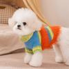 Autumn/Winter Pet Knitted Striped Sweater, Two Leg Warm Teddy Base Sweater Puppy Clothes Dog Christmas Clothes