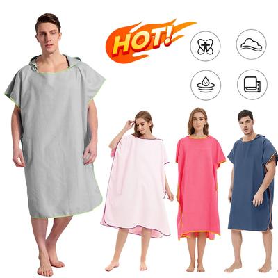 Полотенце-пончо для серфинга унисекс, халат-пончо из микрофибры, халат-пончо для серфинга, полотенце с капюшоном для серфинга, плавания, дайвинга, пляжа
