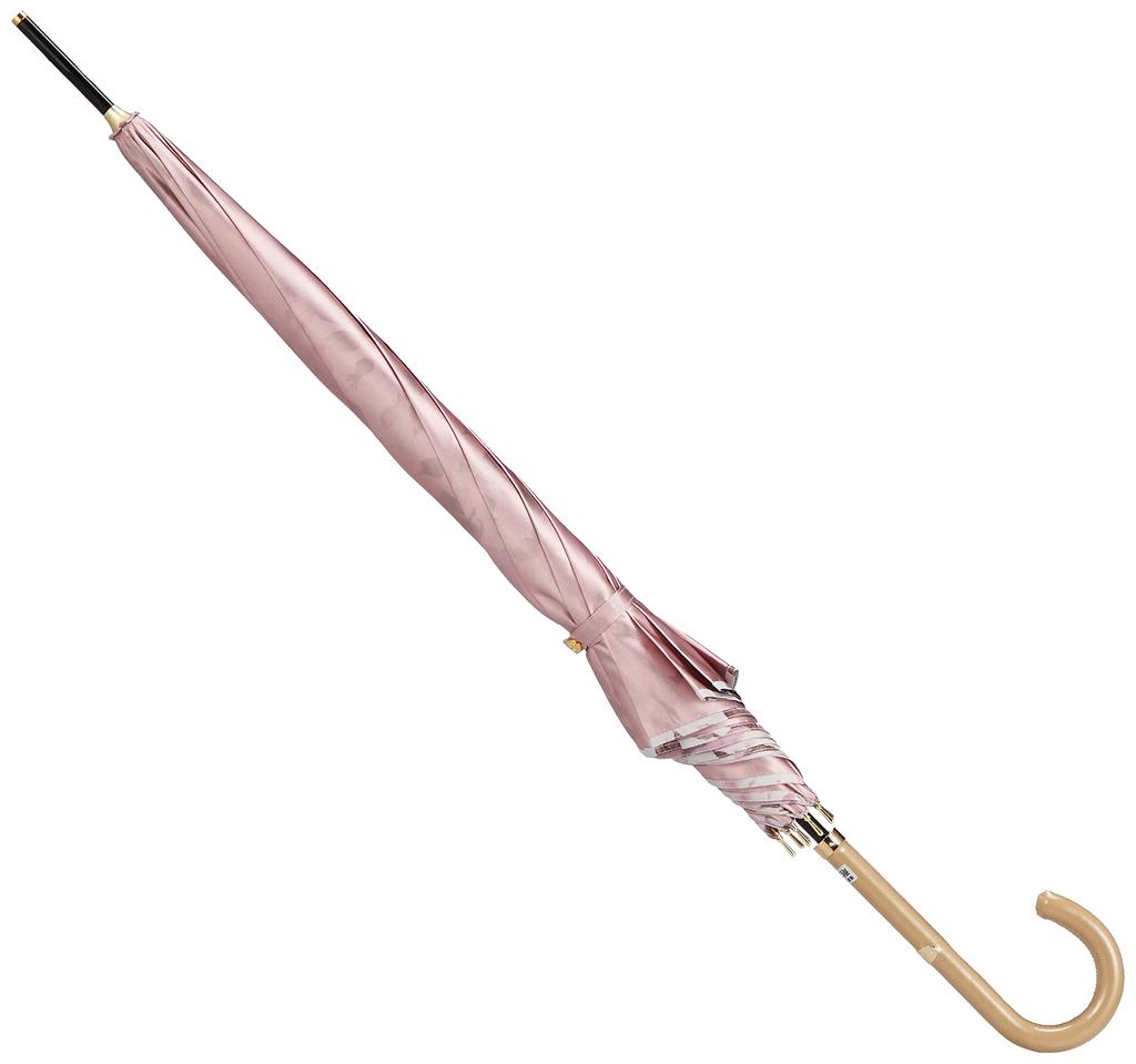 Длинный зонт Mila Schon с двухсторонним зонтом с трансферной печатью, длинный зонт, ветрозащитный зонт, зонт для прыжков, розовый ободок 60 см [Moonbat] женский (Мила