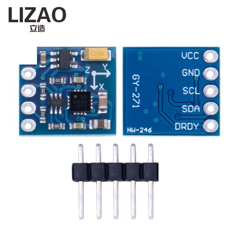 LIZAO GY-171 HMC1881L Одноосевой датчик компаса-магнитометра, плата IIC 1V-1V для Arduino, умного робота и DIY-навигации