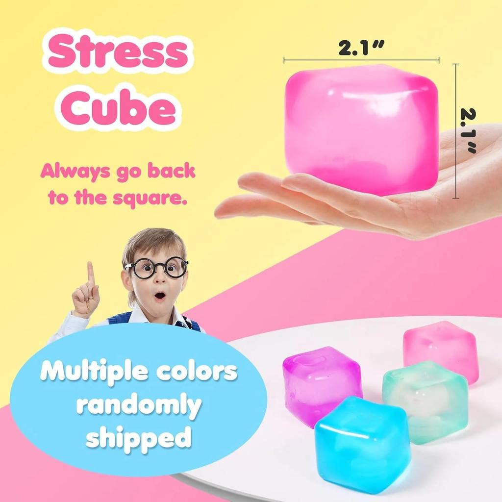 High Density Gel Ice Cube Square Decompression Vent Toy Squishy Stress Ball Squeeze Toys Stress Relief Sensory Toy