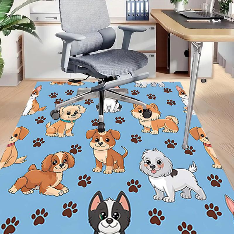 1PC Dogs paw prints Non-Slip Floor carpet, suitable for Office, bedroomand playrooms. It can also be used as a sofa footrest cover-T33