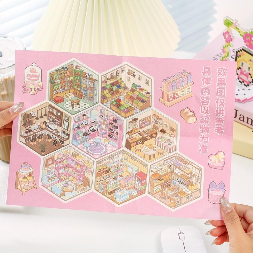 Multiple Scene Cartoon Scene Sticker PET Material Collection Box Sticker Birthday Present