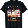 Happy Hallothanksmas Pomeranian Dog Halloween Christmas Men Women Kids T-Shirt