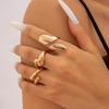 Модный женский набор из 3 колец - Женское кольцо Металлическое кольцо Глянцевое кольцо Металлическое кольцо Праздничный подарок