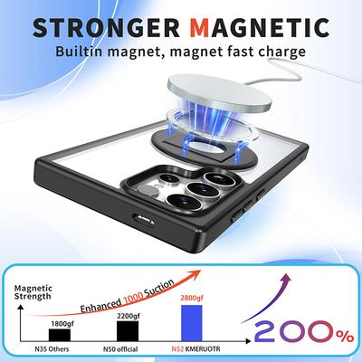 Для Magsafe Магнитный Вращающийся на 360° Держатель-Кольцо Противоударный Чехол для Телефона Для Samsung S24 Ultra S22 S21 S20 S23 Ultra Plus FE Чехол