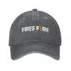 Кепка Free Fire Винтажная Потертая Джинсовая Snapback Hat для Игры Freefire Shooting Game Унисекс Женская Для Уличных Тренировок Кепки Шляпа