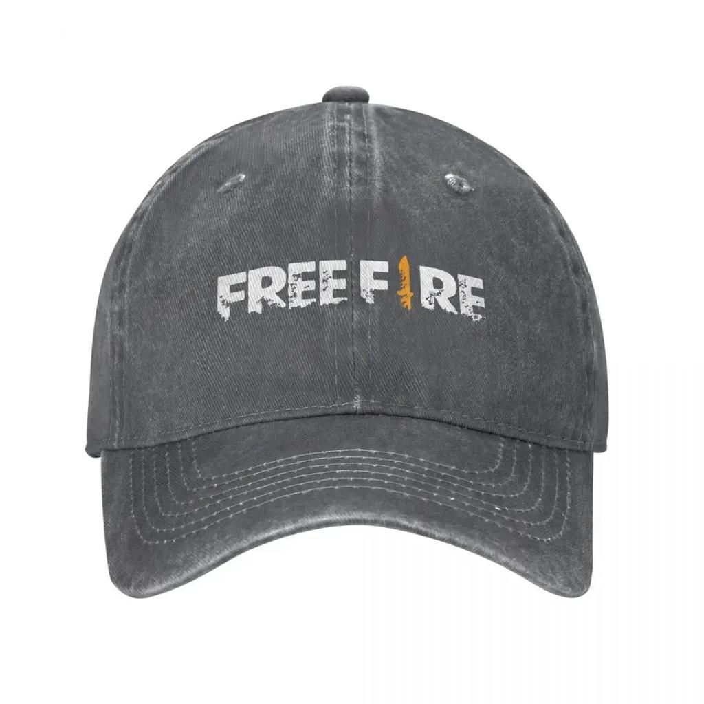 Кепка Free Fire Винтажная Потертая Джинсовая Snapback Hat для Игры Freefire Shooting Game Унисекс Женская Для Уличных Тренировок Кепки Шляпа