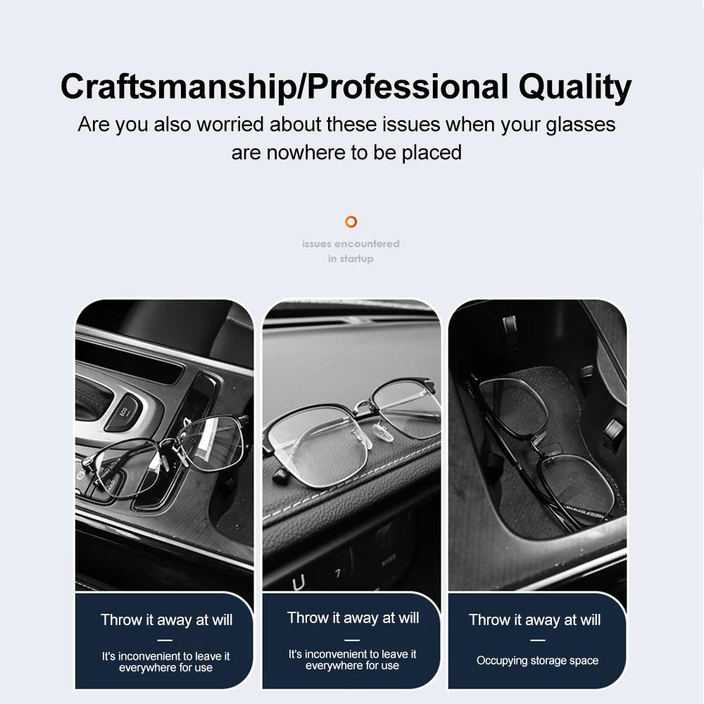 Car Sunglasses Holder Sun Visor Glasses Clip Elastic Buckle Eyeglasses Hanger Card Ticket Stand Car Accessories