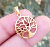 Tree Design 18k Yellow Gold Plated Classy Pendant GOLD-2
