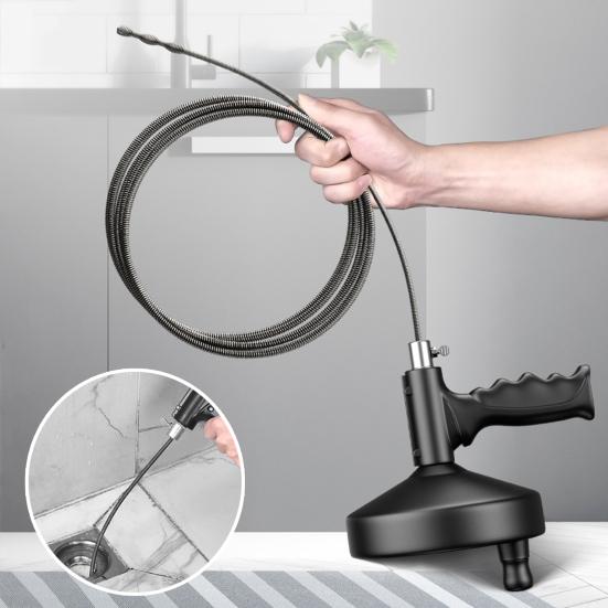 Трубопроводный земснаряд Инструмент для удаления засоров из волос Сверхмощный туалетный змеевик