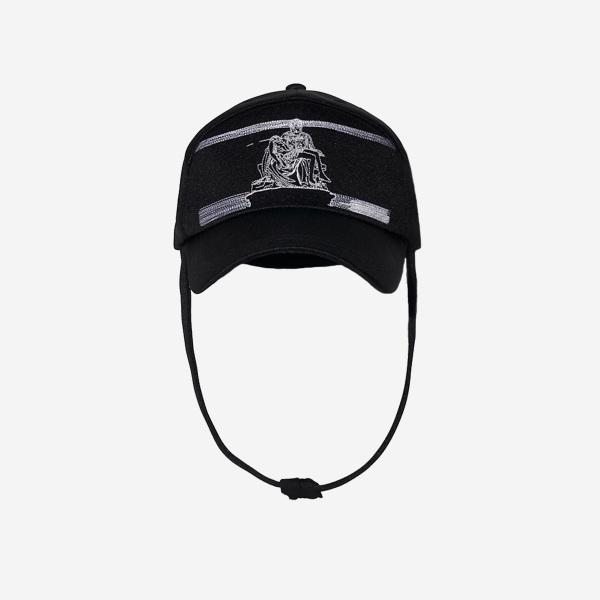 Garmits Pieta Embroidered Strap Cap Type 1 (Black / White), 20FWMGC002BW-7000009079