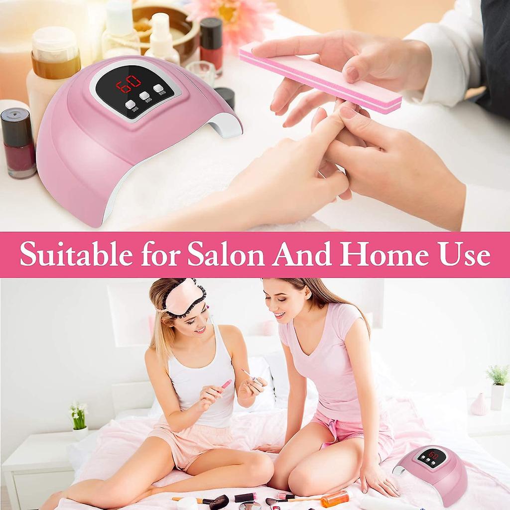 Портативная светодиодная маникюрная лампа, профессиональная сушилка для ногтей с таймером/сенсором/ЖК-дисплеем