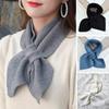 Knitted Cross Scarf Windproof Neck Warmer Winter Turtleneck  Women