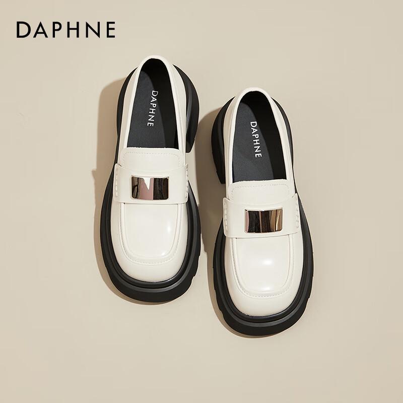 Женские лоферы Daphne в британском стиле на массивной платформе и каблуке