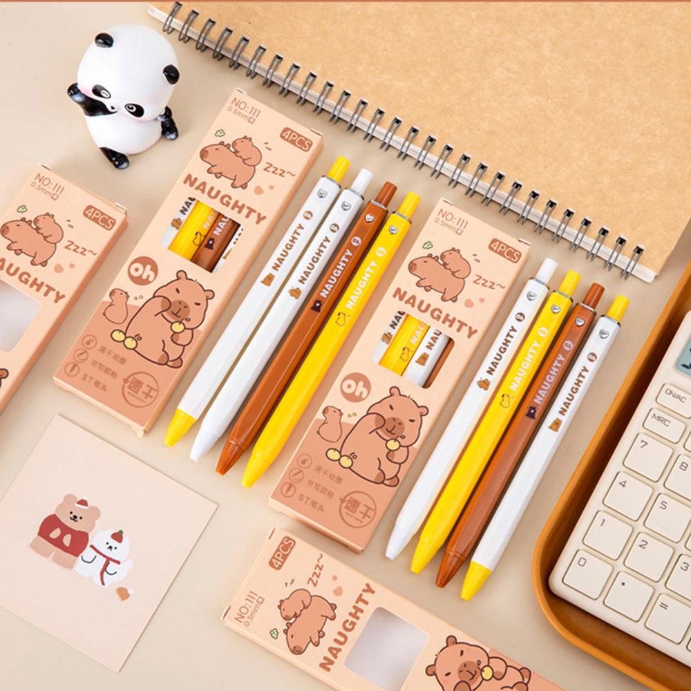 1 коробка 4 шт. милые животные Kabipbala для девочек и мальчиков гелевые ручки пресс для офиса подарок школьные принадлежности канцелярские принадлежности Kawaii забавные ручки