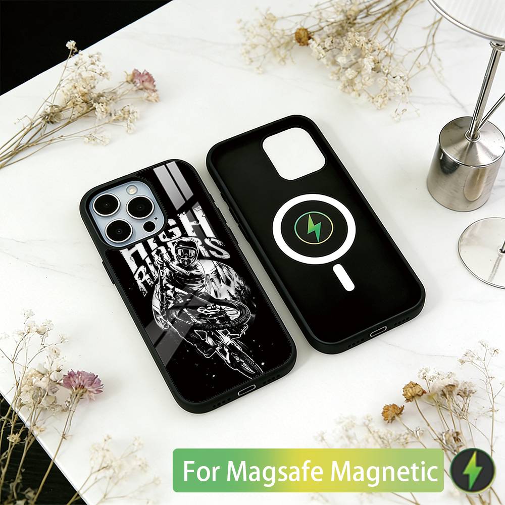 Чехол для телефона на горный велосипед для iPhone 17, 16, 15, 14, 13, 12, 11 Plus, Pro, магнитный с Magsafe, беспроводная зарядка