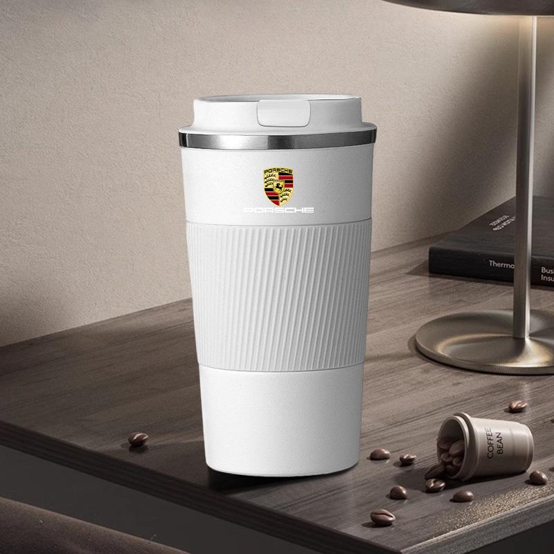 500 мл Термокружка из нержавеющей стали Портативный Кофейный Термос Стакан для Воды Для Porsche Panamera Cayenne Taycan 911 718 Macan Carrera-GT
