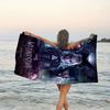 1pc Wednesday Beach Towel, Beach and Seaside Swimming Pool Equipment, Fashion Pattern, Rectangular, Travel Essentials