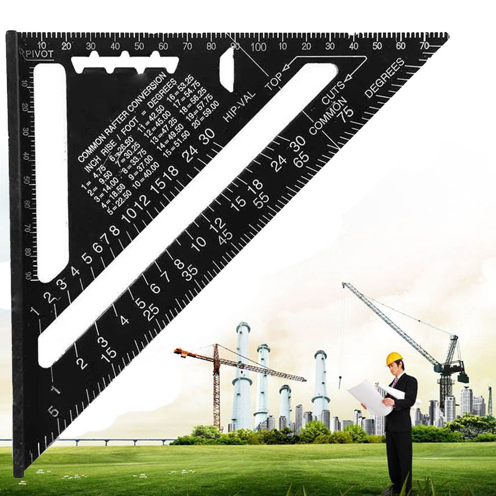 for Carpenter Metric System Ruler Triangle Angle Square Speed Square Rafter Protractor Miter