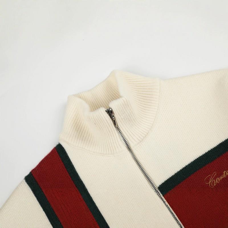 Мужской свободный акриловый свитер на молнии Streetwear Повседневный с длинным рукавом Пуловер Молодежный 2026
