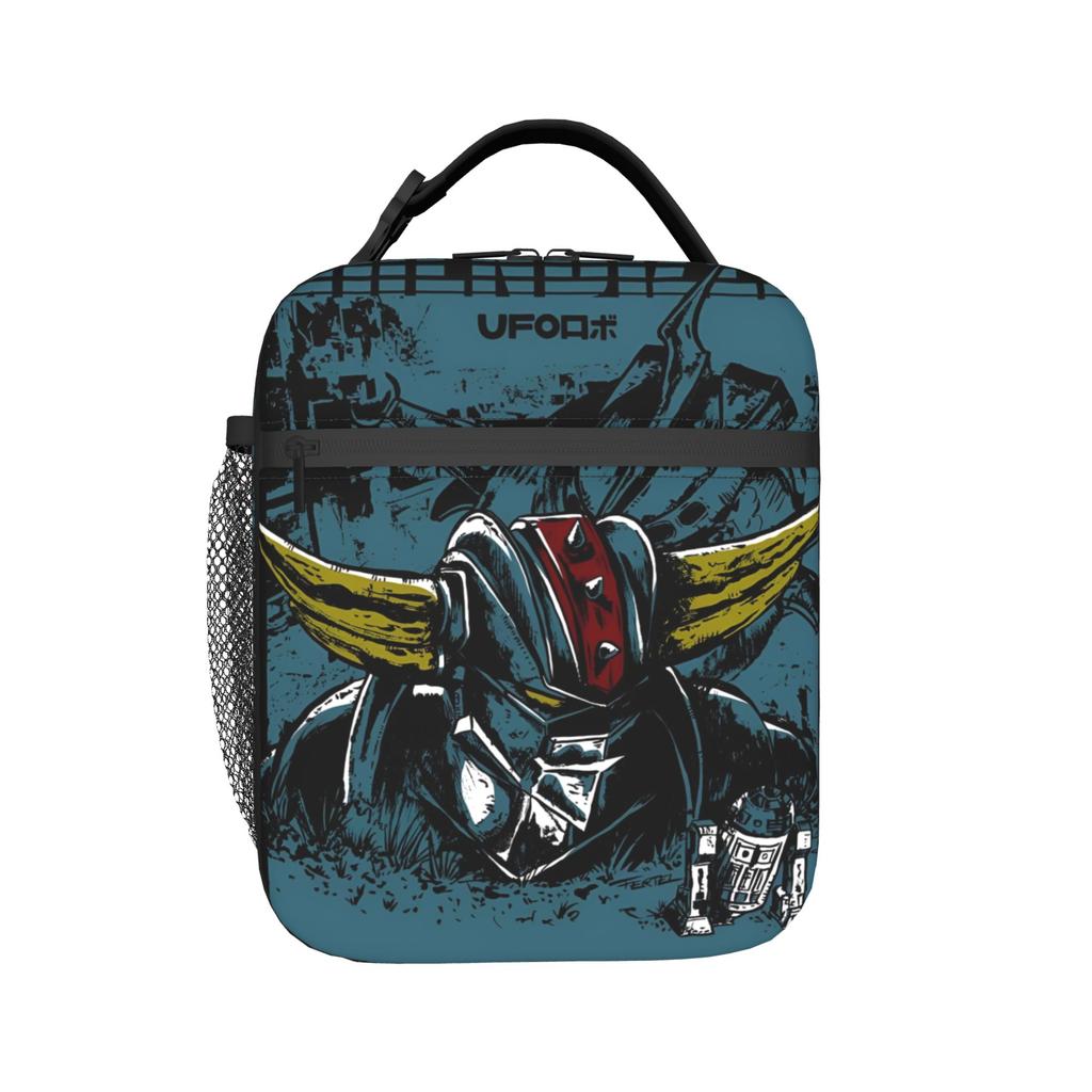 Custom Robo Grendizers Resuable Lunch Box Women Men Leakproof Anime Cooler Thermal Food Insulated Lunch Bag School Student