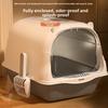 Pet Products Fully Enclosed Cat Litter Box Anti-splashing Oversized Cat Toilet UV Sterilization