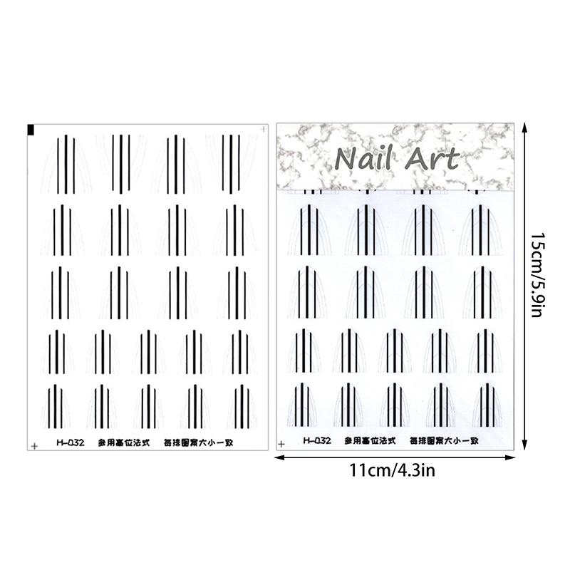 Французский маникюр Полоски Формы для ногтей Бахрома Направляющие Наклейки Руководства по созданию волнистых линий для дизайна ногтей Наклейки Трафаретные полоски Инструменты для ногтей