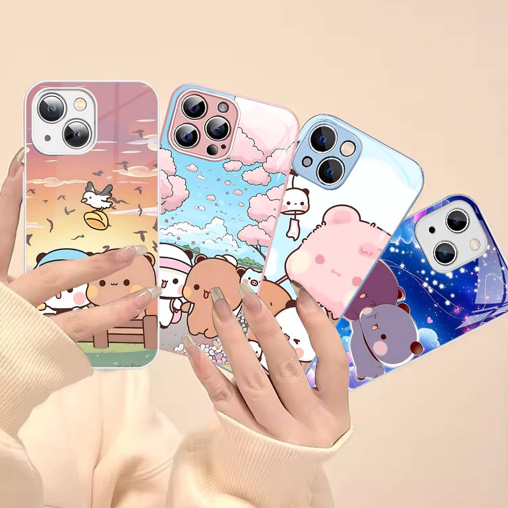 Милое Закаленное Стекло Bubu Dudu Для Iphone 14 13 12 11 Pro Mini XS MAX 14Plus X XS XR Чехол