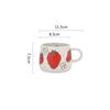 Ceramic Mug Coffee Cup Glazed Surface Cartoon Fruit Doodle Children Mugs Coffee Cups Strawberry Children's Porcelain Cup