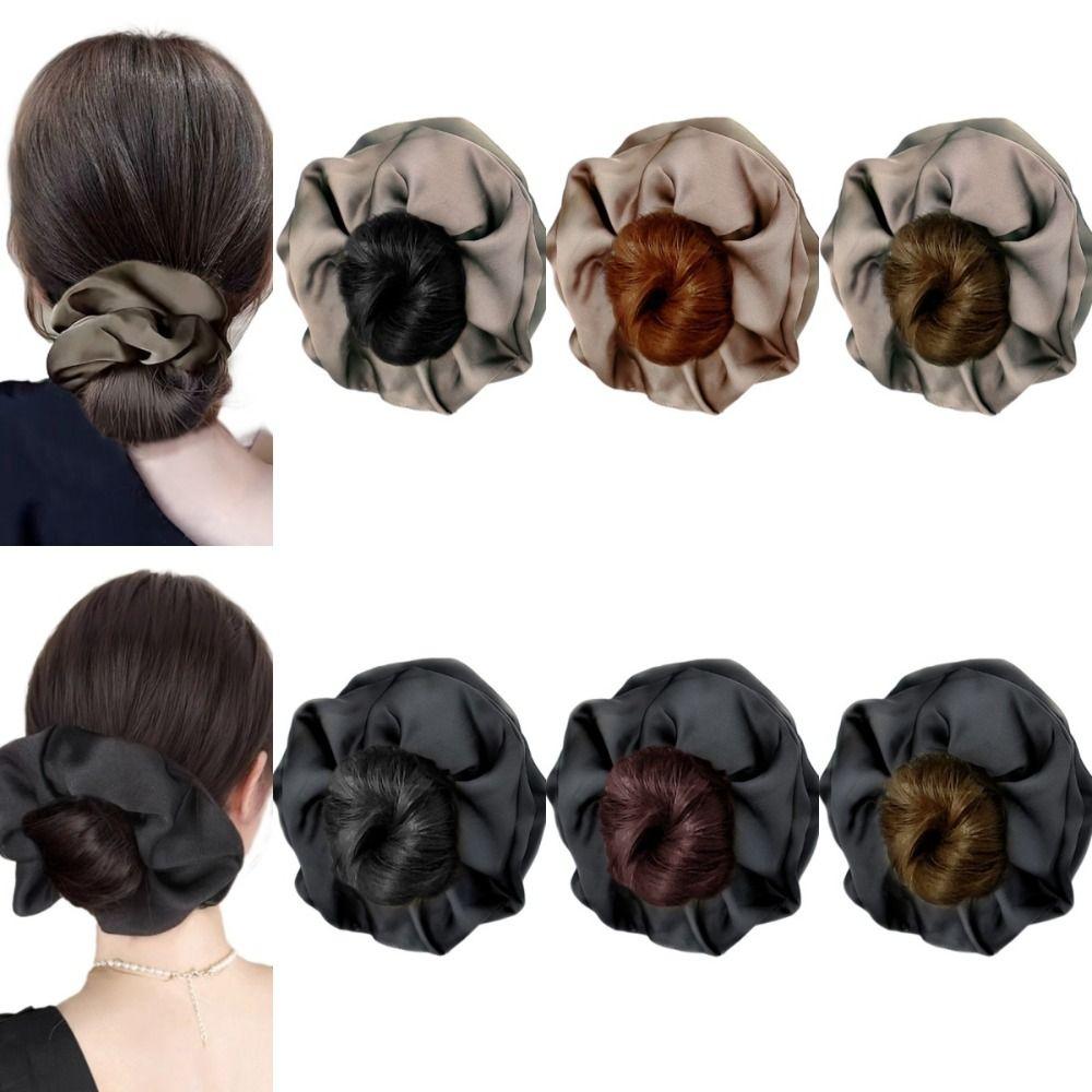 Hair Ties Ball Head Wig Bride Hairpiece Scrunchie Chignon Stylish Synthetic Hair Bun Daily