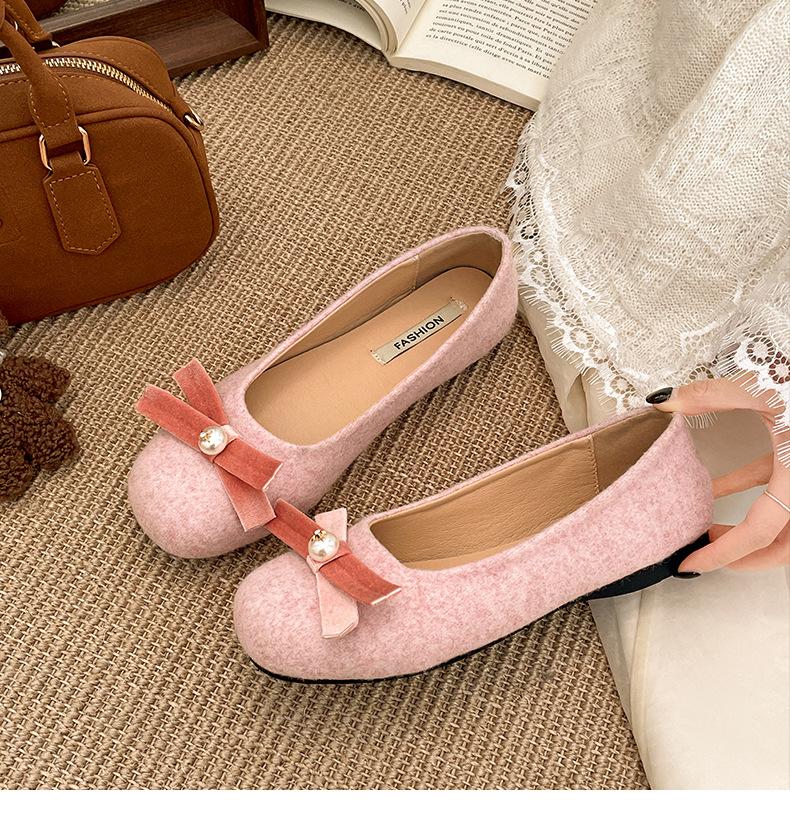 Модный темперамент балетный стиль плоские туфли с неглубоким горлом женские туфли 2025 года новые весенне-осенние ретро французские туфли Мэри Джейн на мягкой подошве