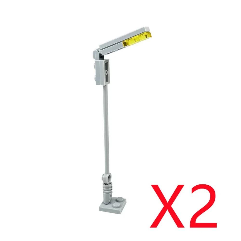 City Street Series Building Blocks Accessories Rail Transit Train Signal Light Railings Brick Toilet Flower Bed Phone Box Toy