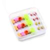 23PCS Mix Color Egg Fly Salmon Fish Roe Bait Dry Wet Nymph For Trout, Salmon,Char, Grayling Steelhead Fishing Lures Combo Set
