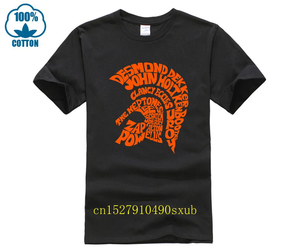 Футболка Trojan Records Black Spirit Of 69 Модная одежда Скинхед Регги