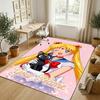 Personalized Crystal Velvet Carpet,Sailor Moon Custom Printed Name, Plush Area Rug For Home Indoor Decor