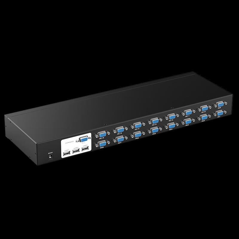 16-портовый промышленный KVM-переключатель VGA MT-viki