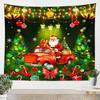 Santa Claus Tapestry Red Car Tapestries Art Home Decoration Bedroom Decor Living Room Door Green Trees Tapestry Wall Hanging
