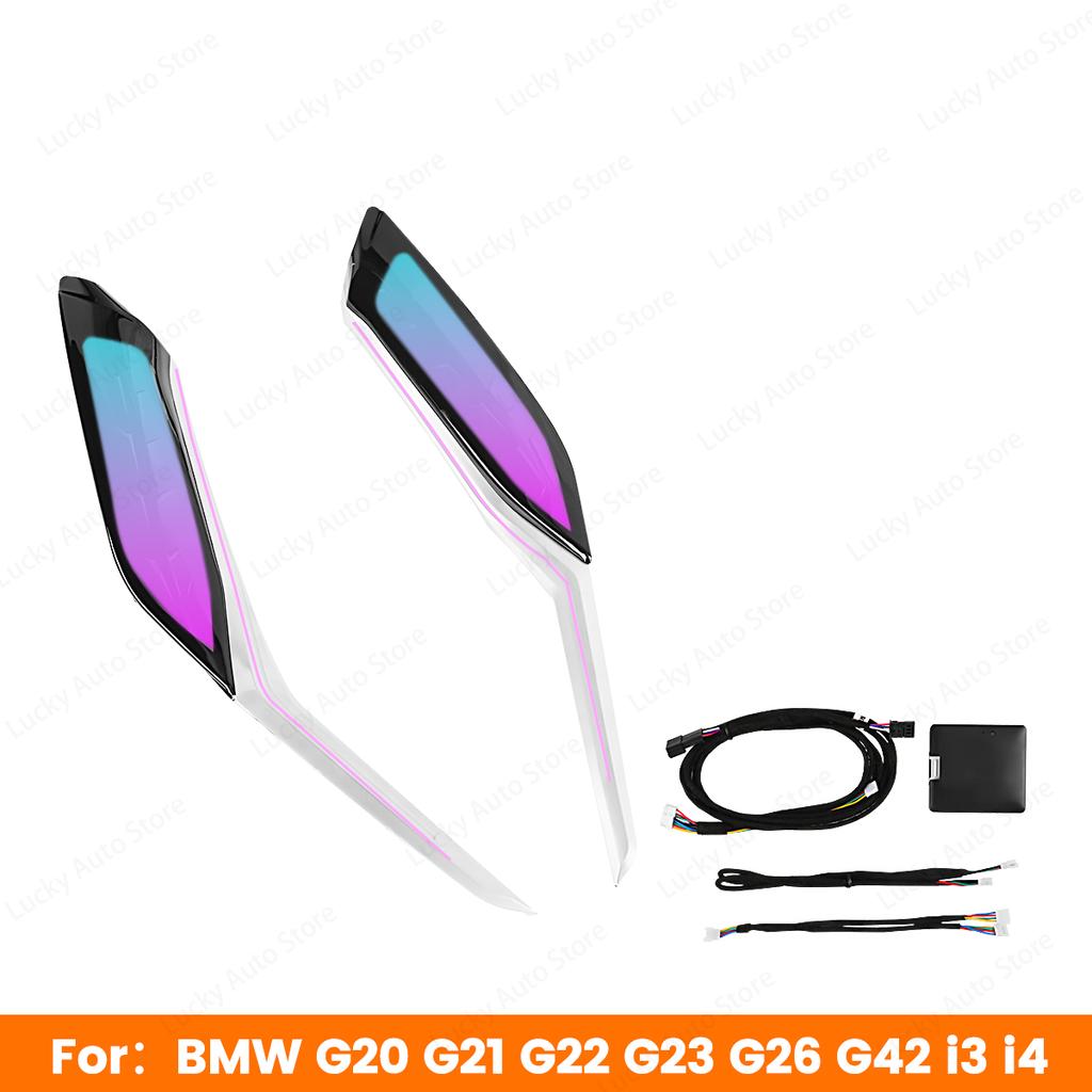 11 Colors LED Crystal Console Saddle Light Ambient Light Colored Decorative Strip Lights For BMW 3 4 Series G20 G22 M3 M4 Car