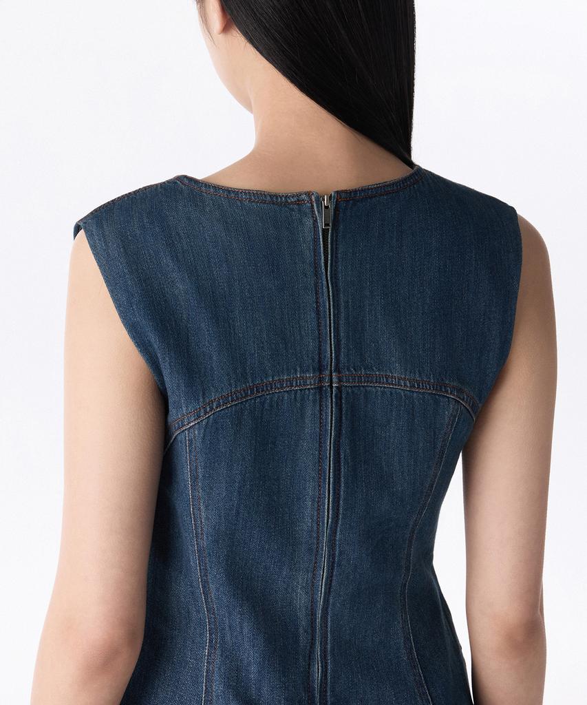 Musinsa Standard Woman Women'S Paneled Denim Maxi Dress [Medium Indigo]